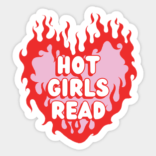 hot girls read Sticker